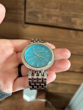Michael Kors turquoise and silver watch